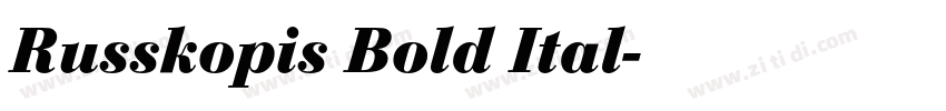 Russkopis Bold Ital字体转换